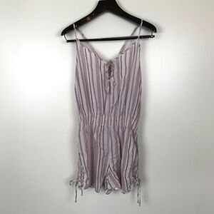 GAP Pink Stripe Woven Romper Small